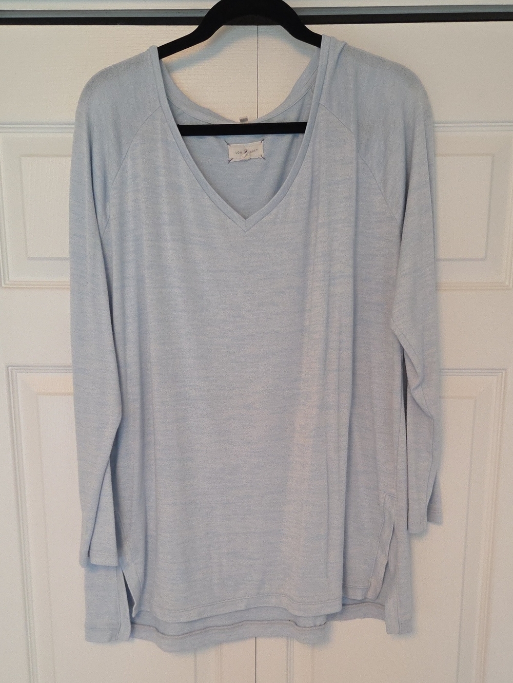 Lou & Grey Light Blue V-Neck Women's Top